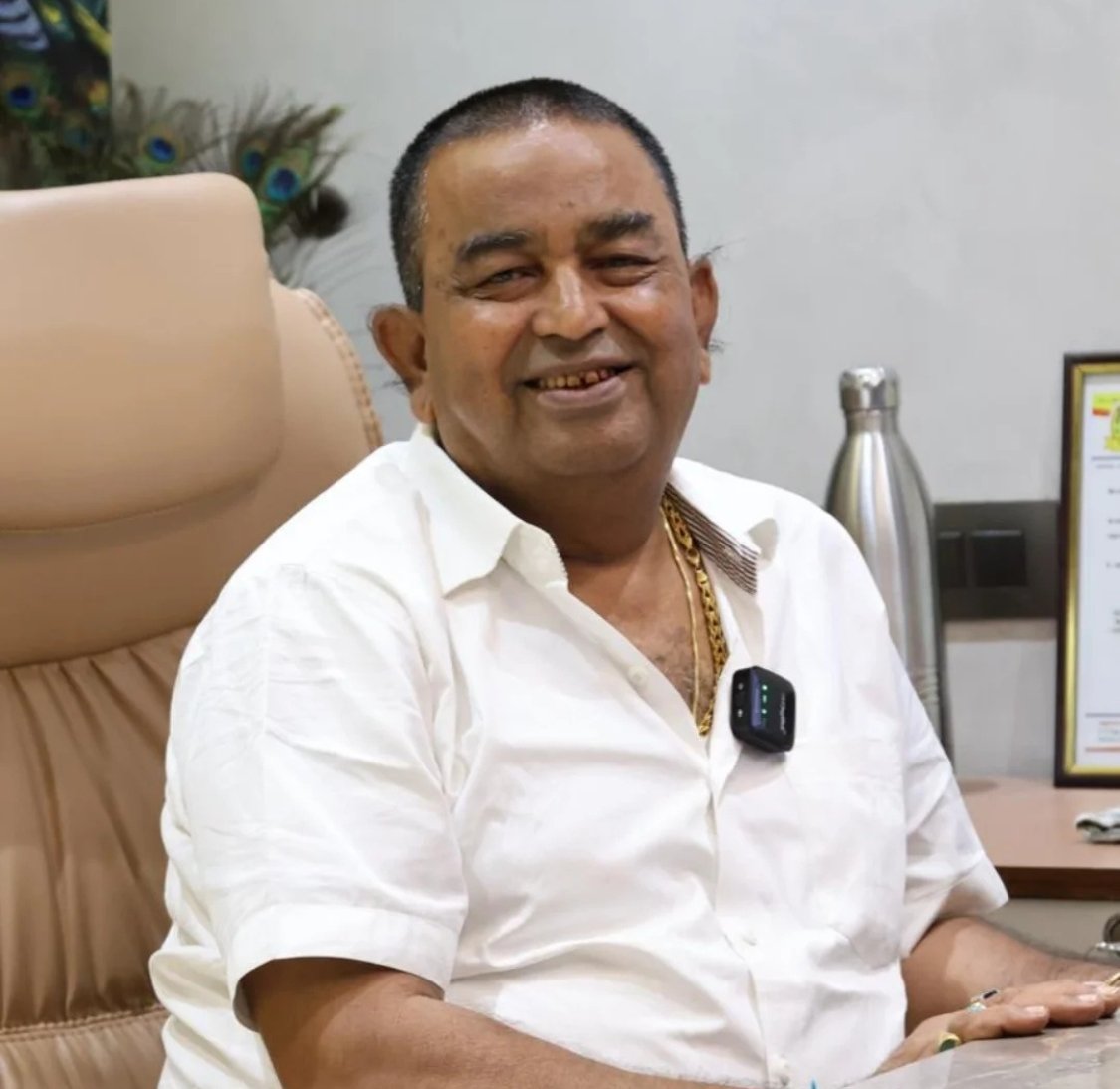 Astrologer Hemraj Laddha at office